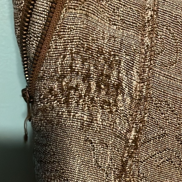 Free People Brown Tapestry Moto Jacket Womens 10 Blazer Aztec Woven - Picture 4 of 4